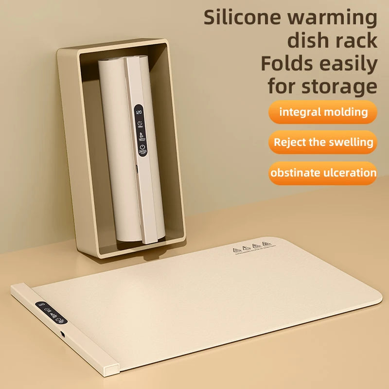Foldable Electric Warming Tray Food Warmer Plate Portable Smart Food Fast Heating Mat Electric Warming Tray Food Warming Board