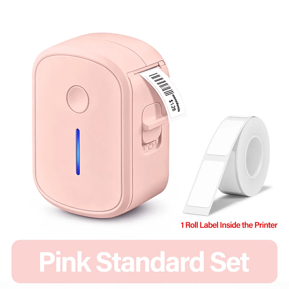 Mini Portable Label Printer Bluetooth Inkless Self-adhesive Thermal Label Printer For Home Office Adhesive Sticker Mini Labeller