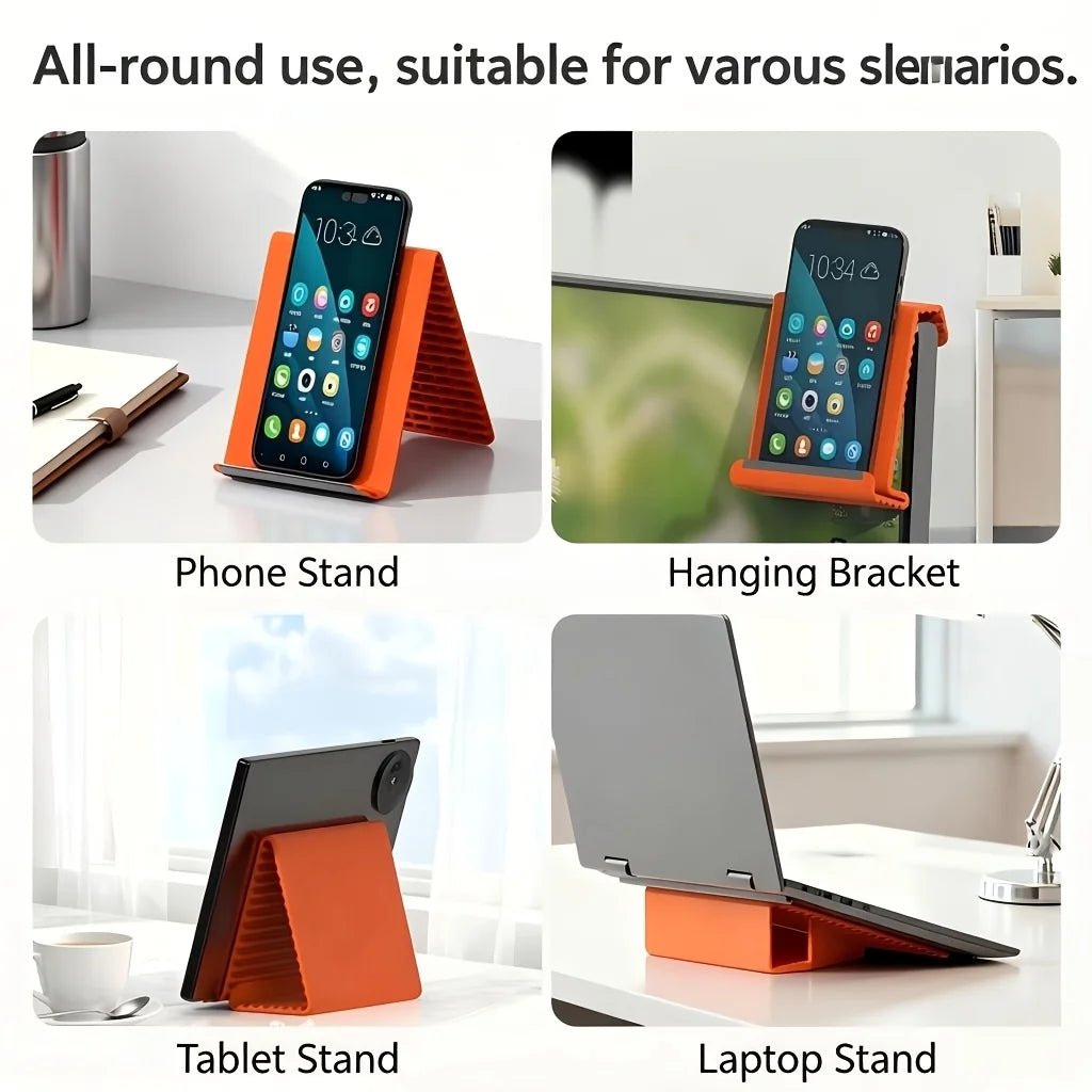 Portable Foldable Silicone Phone Holder Bendable Freely into Any Shape Multi-Angle Adjustable Stand for Mobile Phone