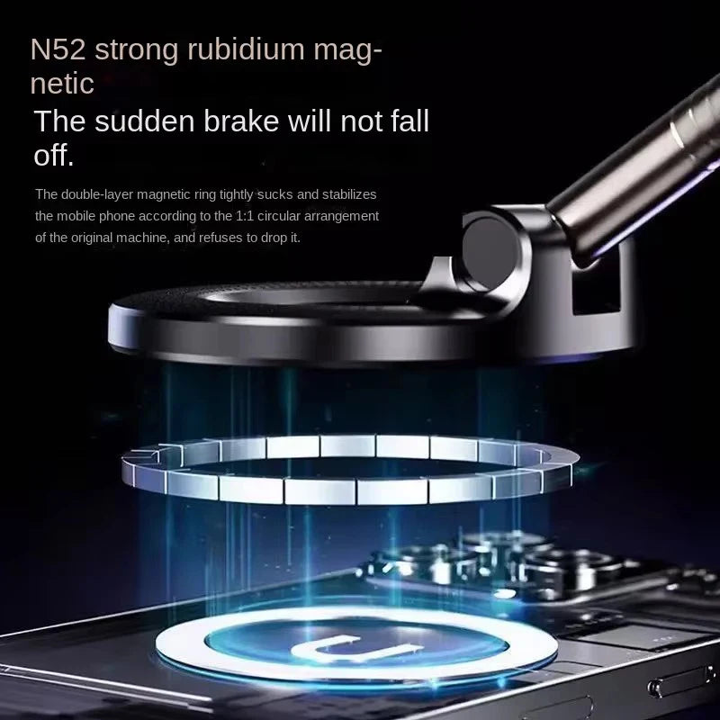 Magnetic Car Phone Holder 360 Degree Rotation Vacuum Adsorption Strong Suction Holder for Mobile PhoneCar Bracket Universal 2026
