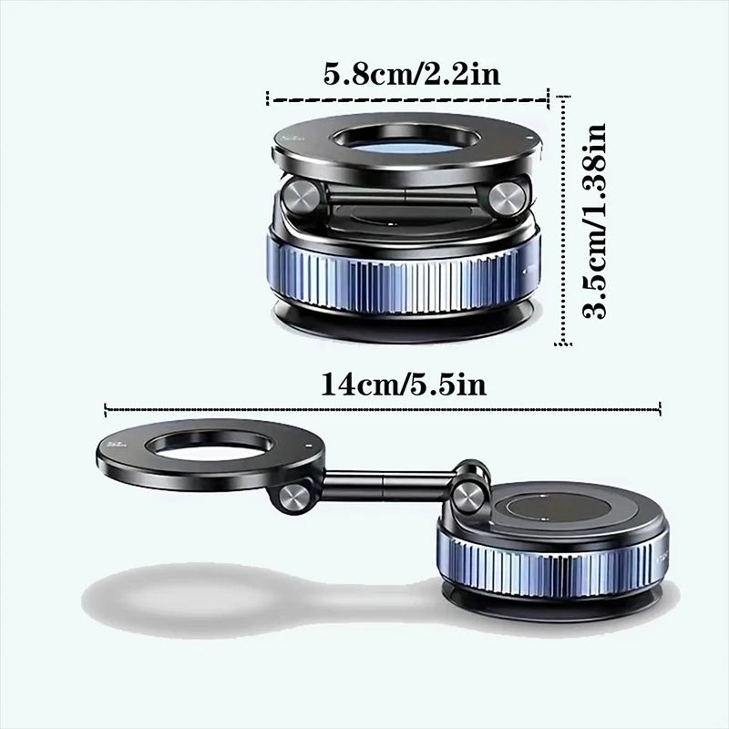 Magnetic Car Phone Holder 360 Degree Rotation Vacuum Adsorption Strong Suction Holder for Mobile PhoneCar Bracket Universal 2026