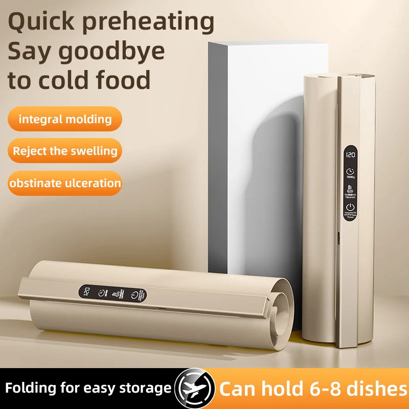 Foldable Electric Warming Tray Food Warmer Plate Portable Smart Food Fast Heating Mat Electric Warming Tray Food Warming Board
